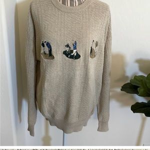 Vintage Nautica Embroidered Golf Sweater